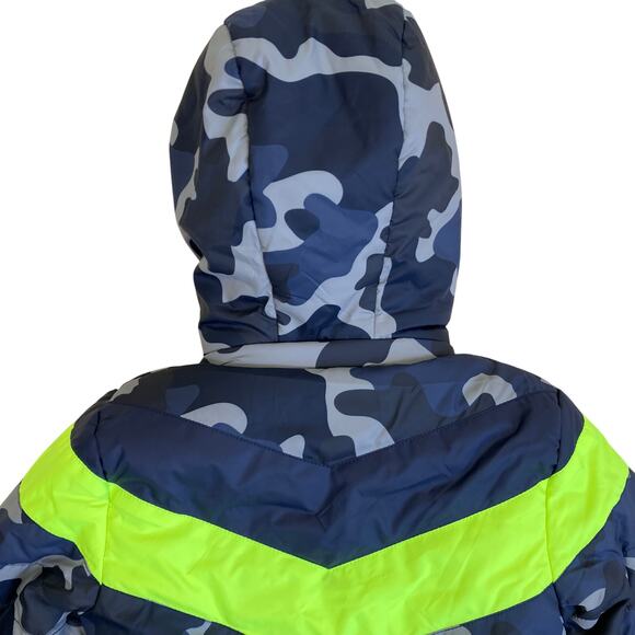 Egg New York NWT Sz 2T Toddlers Winter Puffer Jacket Sherpa Lined Hooded Camo - Picture 5 of 16